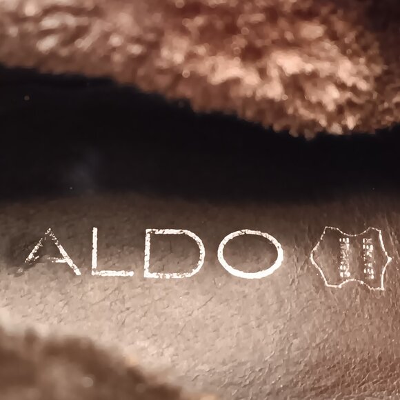 Aldo women's “Legisa” Buckle Motorcycle Fleece Chunky Mid-Calf Boots sz 10 - Picture 13 of 14